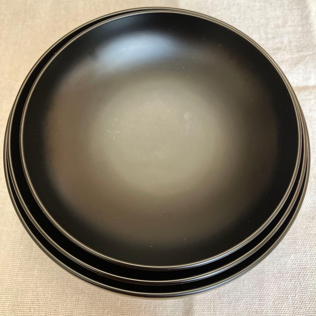 応量器　漆器　秀衡塗　正法寺椀　黒　無地