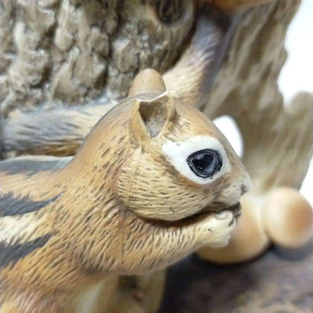 2匹のシマリス陶器オブジェ⑧