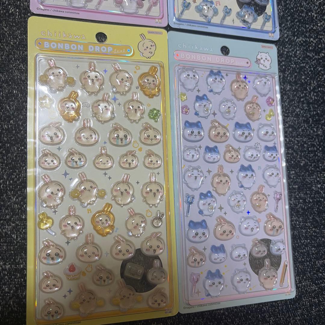 正規品 ちいかわ 第一弾 ボンボンドロップシール 4種セット ハチワレ うさぎ