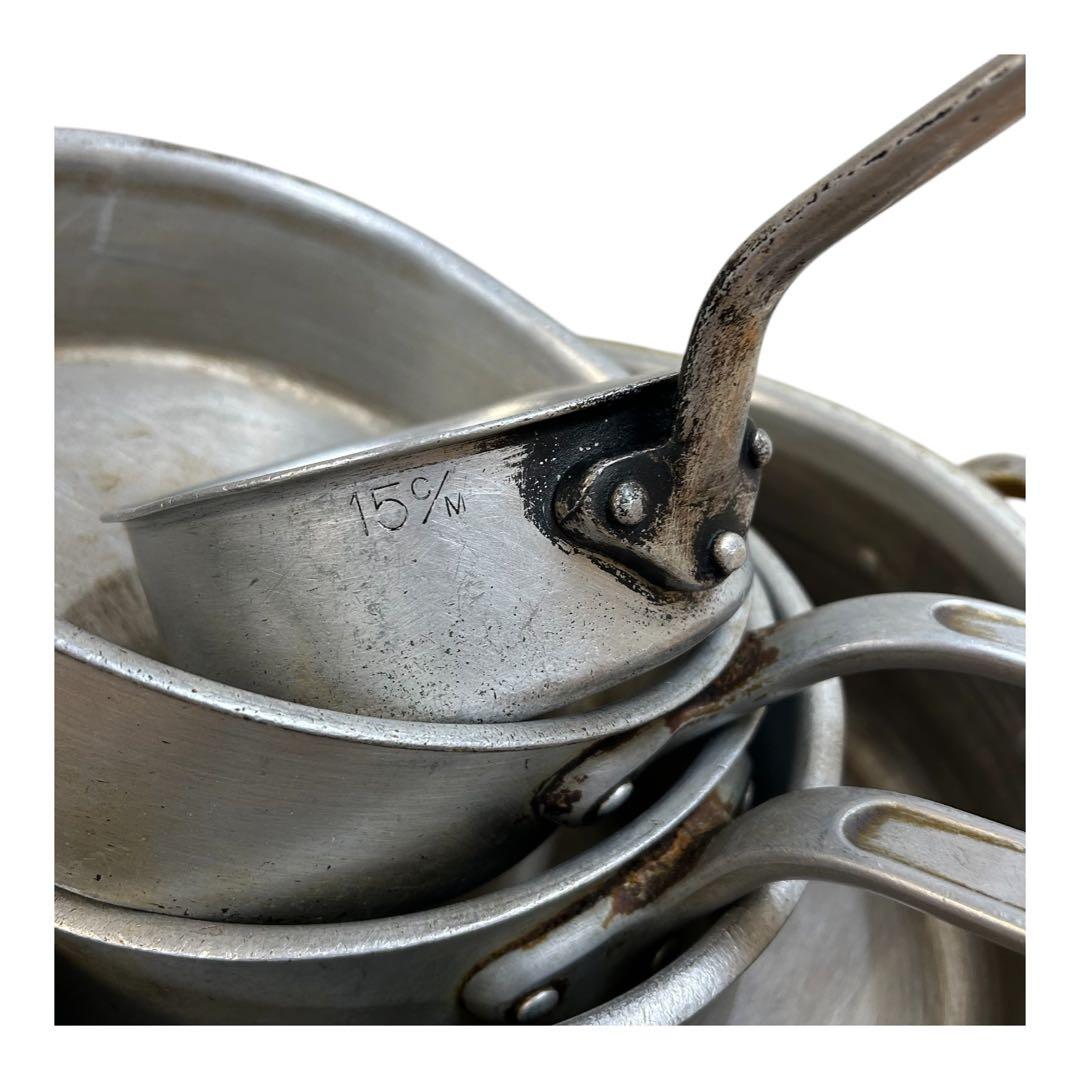 業務用アルミ製片手鍋 両手鍋5個セット