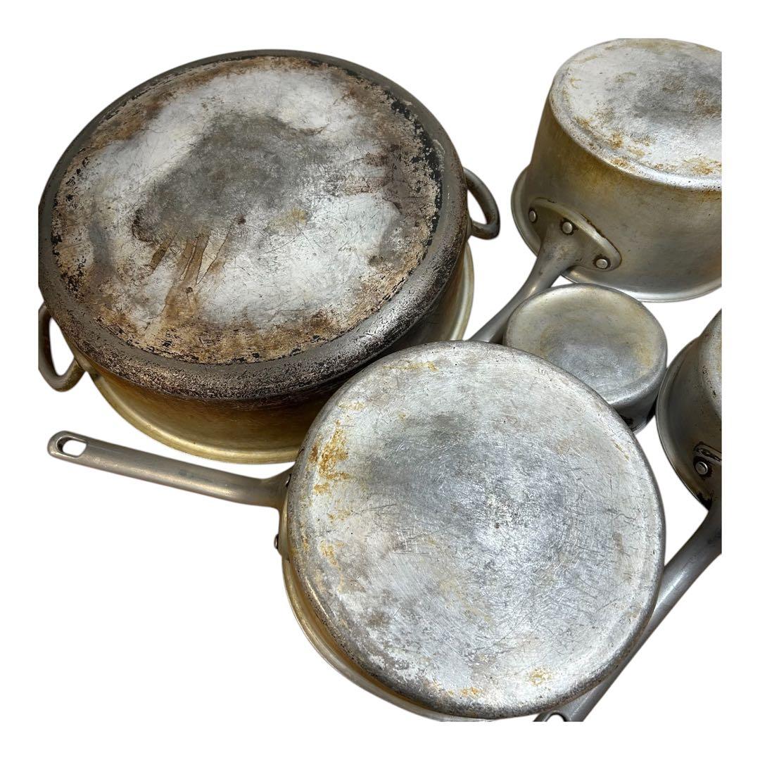 業務用アルミ製片手鍋 両手鍋5個セット