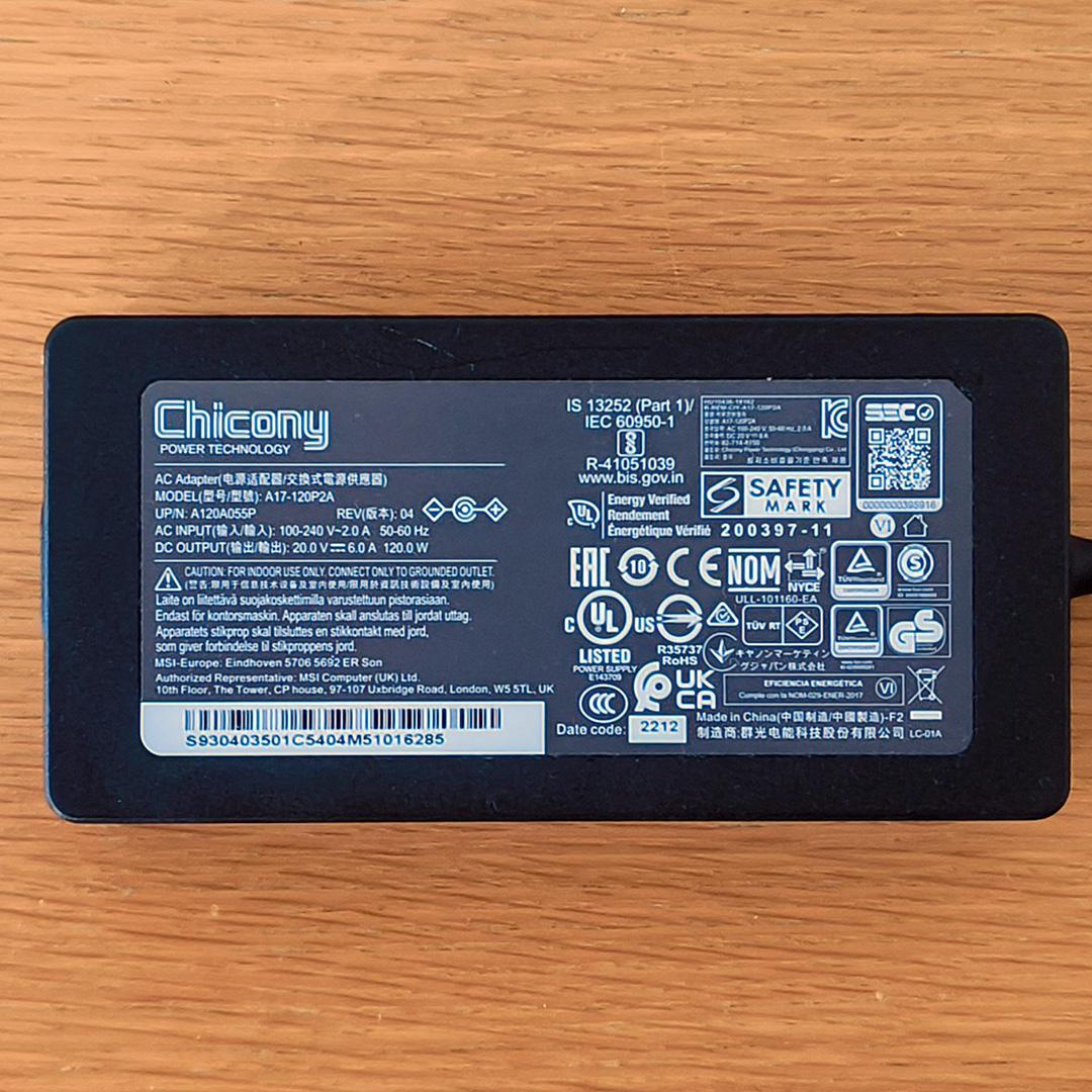 ​【中古・箱付き】MSI Thin GF6312VE RTX4050 レシート付