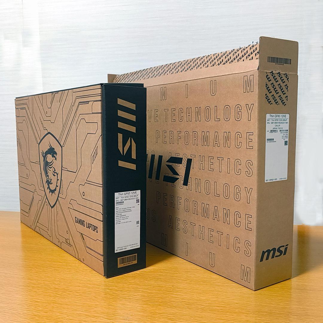 ​【中古・箱付き】MSI Thin GF6312VE RTX4050 レシート付