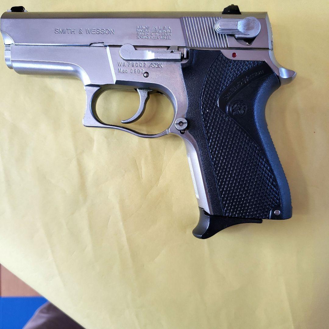 【希少】WA S&W M6906 固定スライドガスガンシルバーモデル