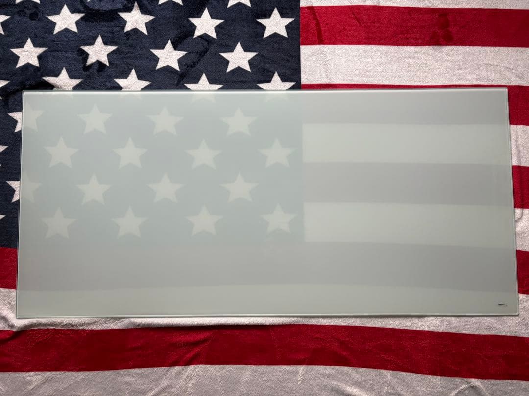 【Sierra 1200 GL】LOWYAガラス天板ラック付きデスク ホワイト