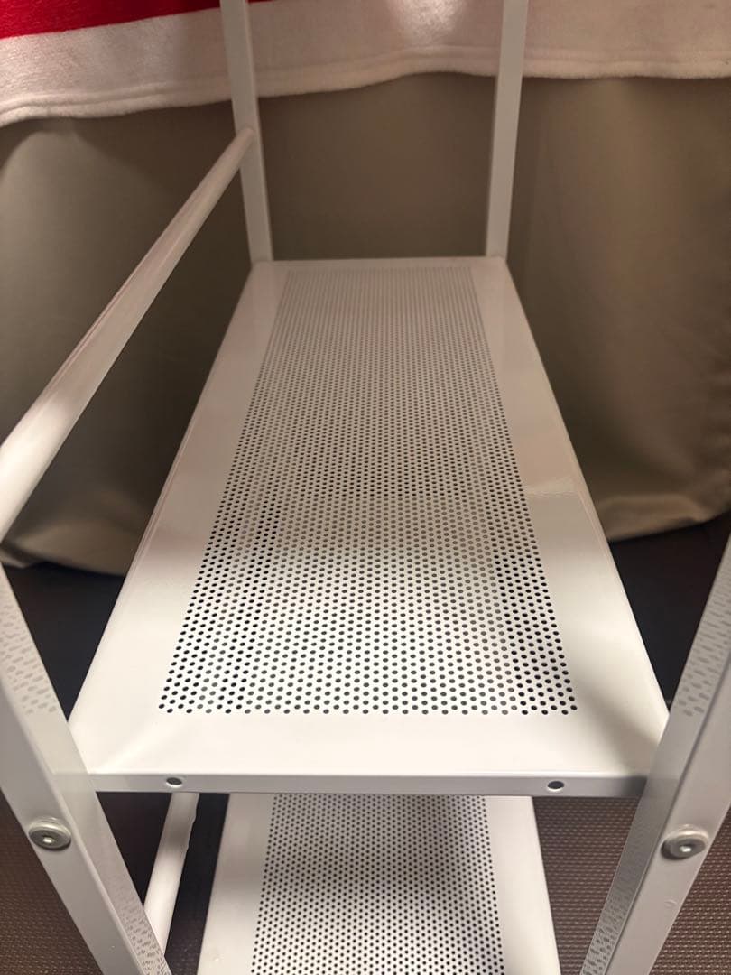 【Sierra 1200 GL】LOWYAガラス天板ラック付きデスク ホワイト