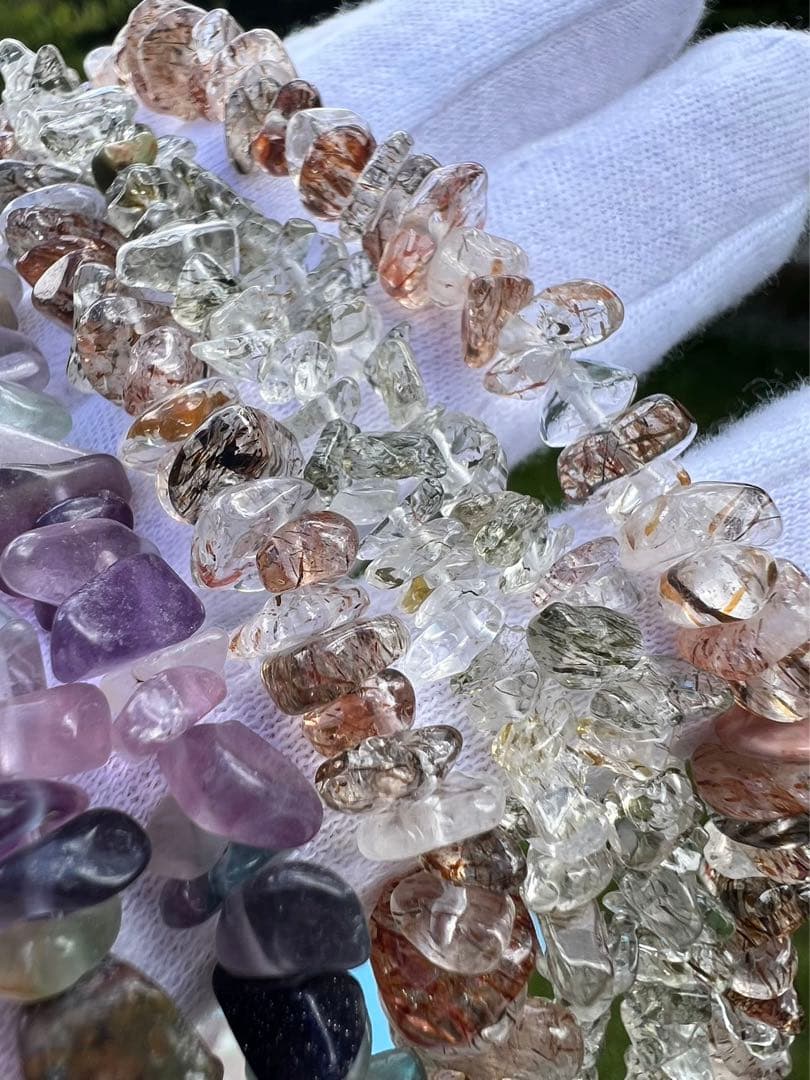 A163 さざれ連材　5種類まとめ売り　パワーストーン