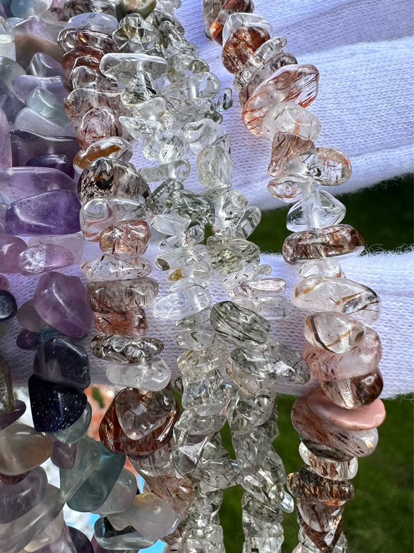 A163 さざれ連材　5種類まとめ売り　パワーストーン