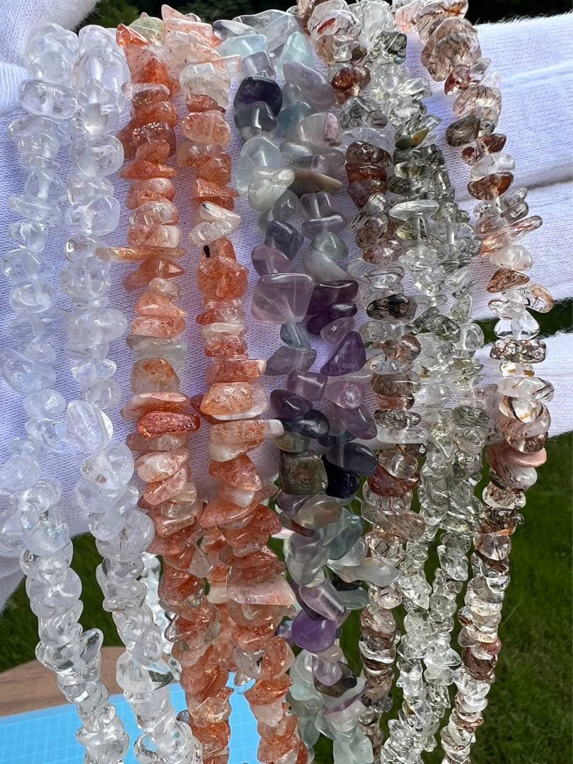 A163 さざれ連材　5種類まとめ売り　パワーストーン