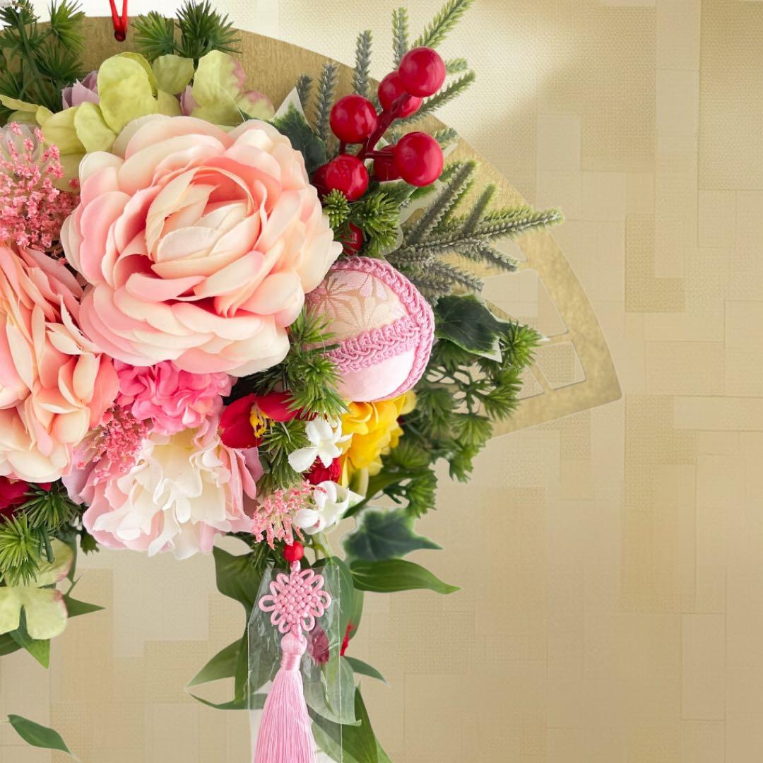 ㉑ 迎春しめ縄｜和モダン新年飾り｜玄関にも室内にも飾れるアートフラワーインテリア