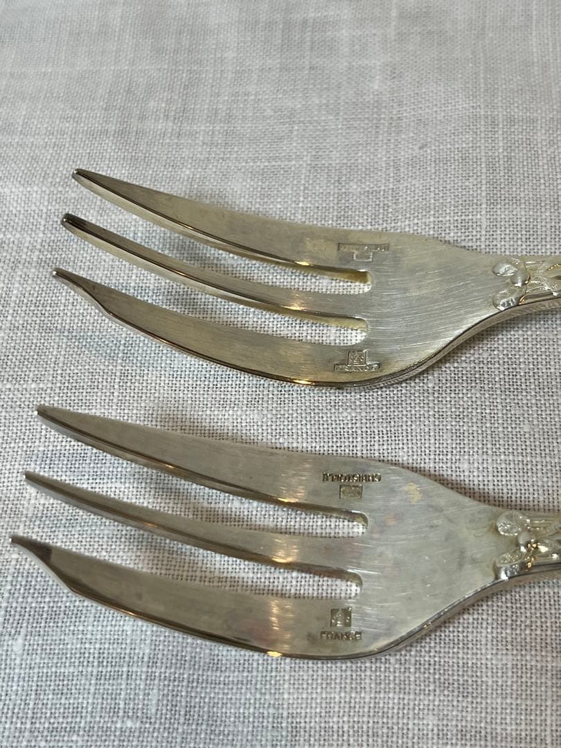 クリストフル　リュバン　シルバーコーティング　ケーキフォーク４本セット