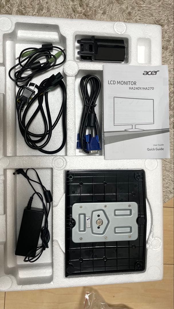 Acer 24インチ HA0シリーズ LCDモニター 本体 動作確認済