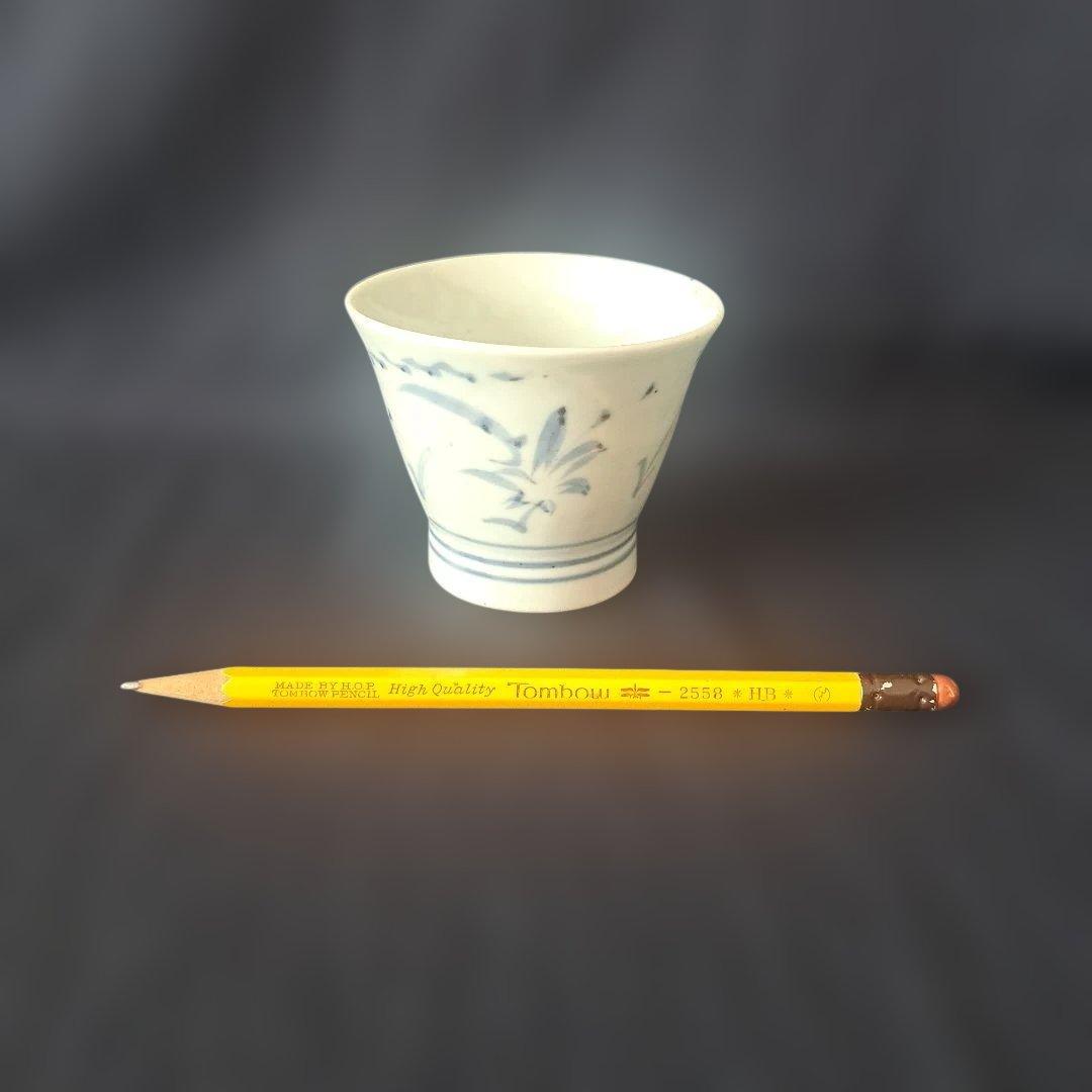 「400年前のロマン！ 初期伊万里 蕎麦ちょこ」 染付猪口(直径8cm) 骨董ア