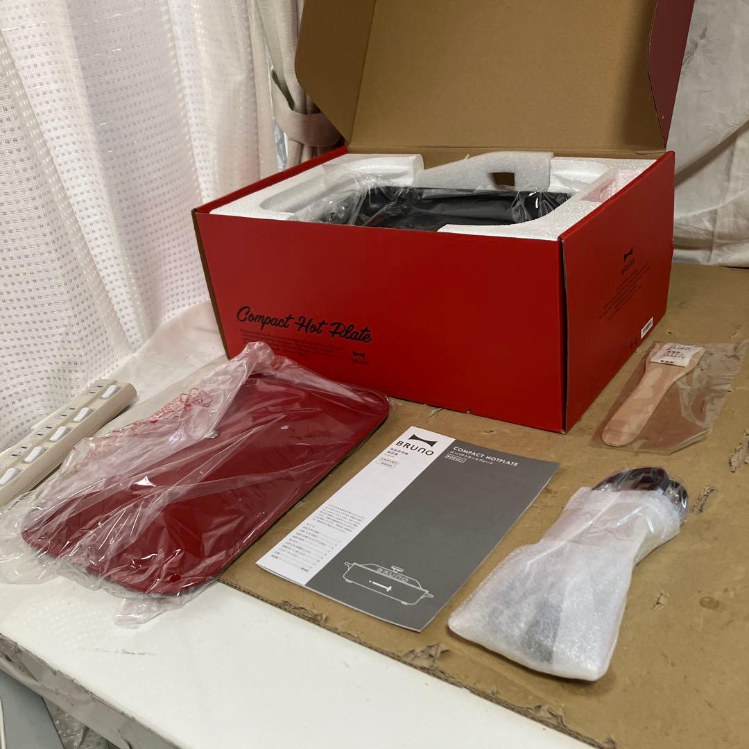 BRUNO　ブルーノ　コンパクトホットプレート　BOE021　レッド　未使用