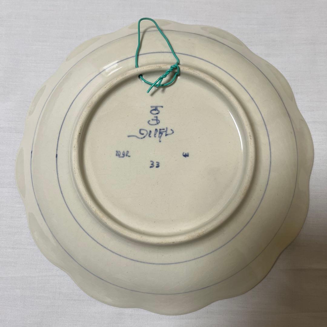 オランダ　 Delft 飾り皿　花模様