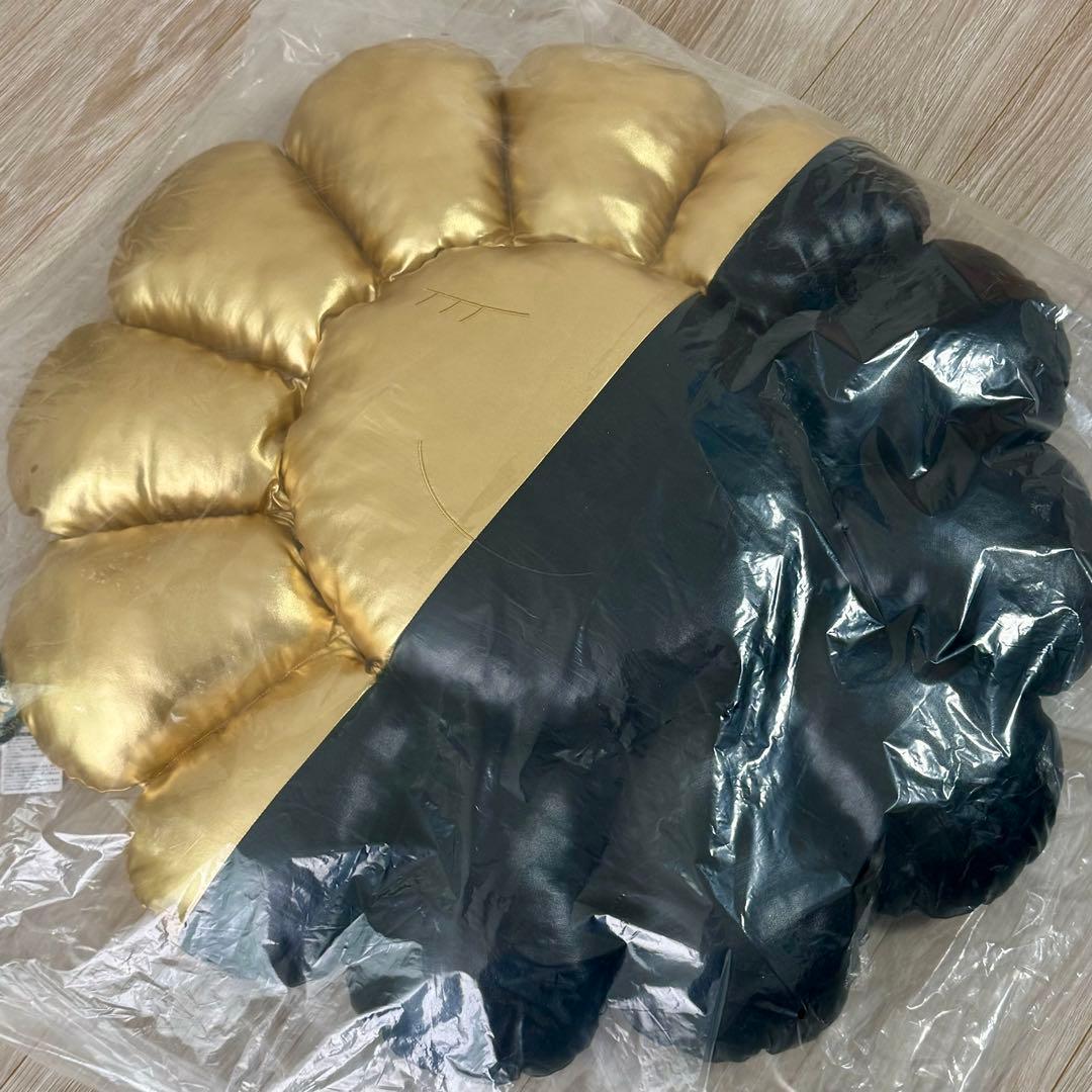 【新品】カイカイキキ フラワークッション ブラック×ゴールド 1m 限定70個