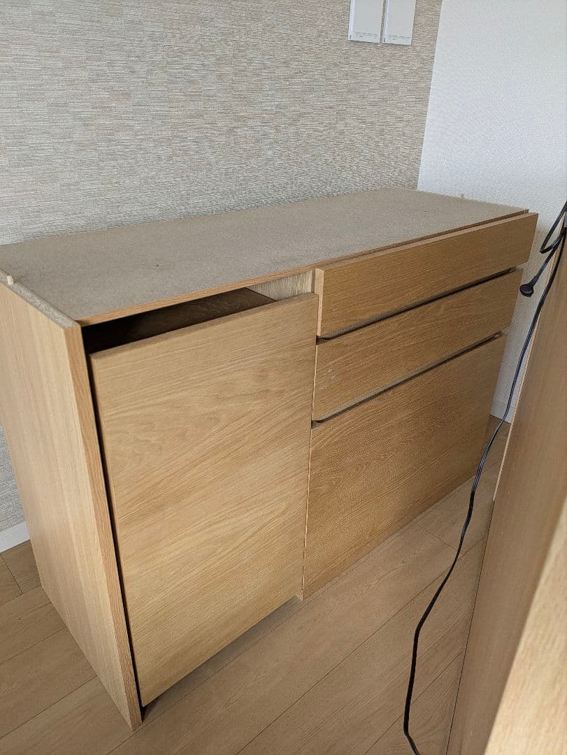 無印良品 木製カップボード・幅120cm・オーク材