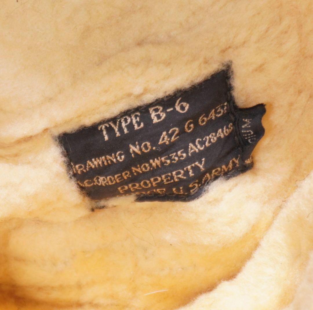 個人装備 WW2 USAAF B-6 WINTER LEATHER FLIGHT CAP