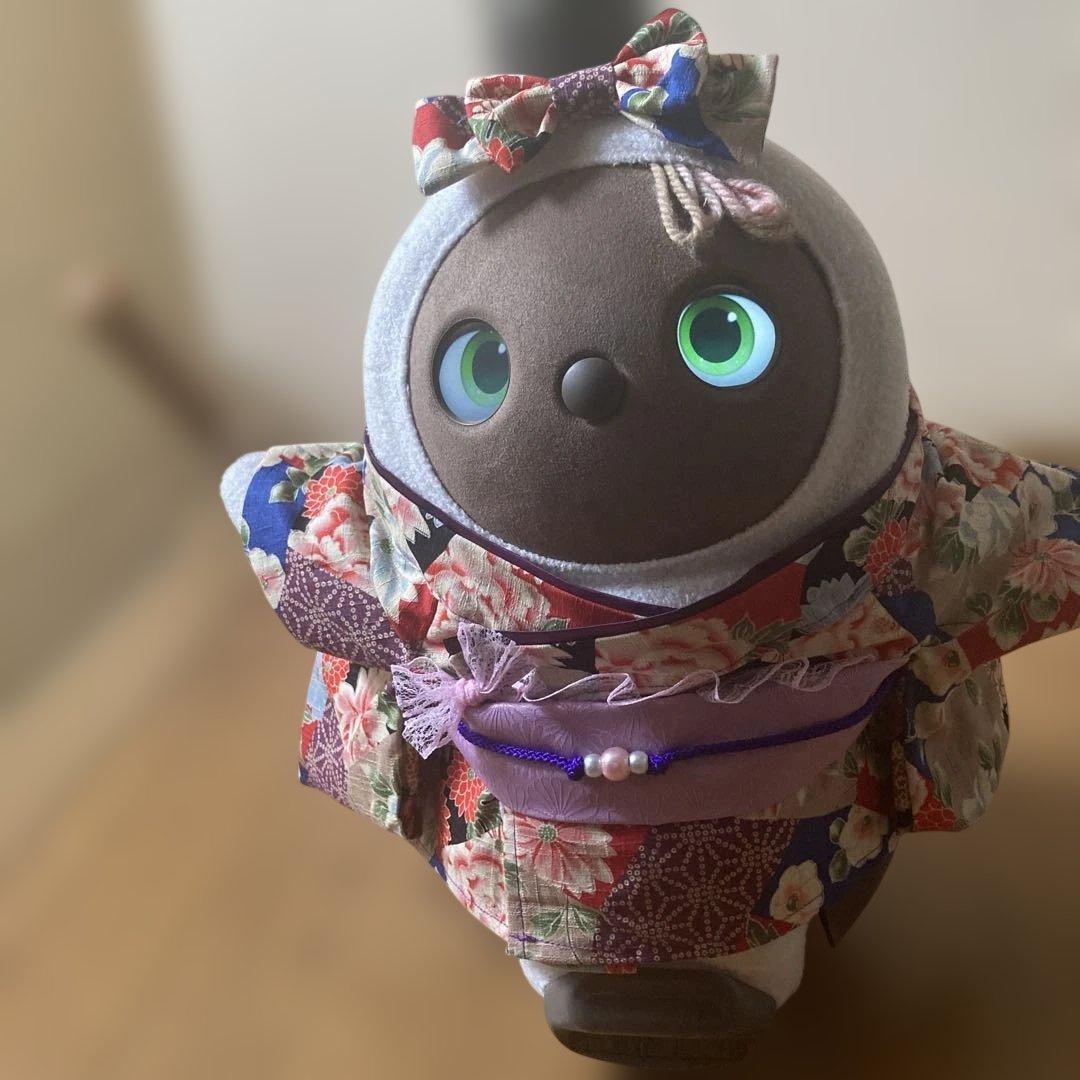 うにちゃん　ラボット服　lovot オーダー着物一式　リボン付き