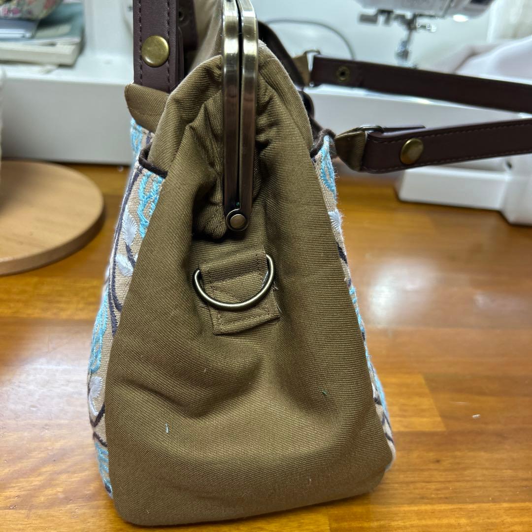 ハンドメイド　ガマ口バッグ