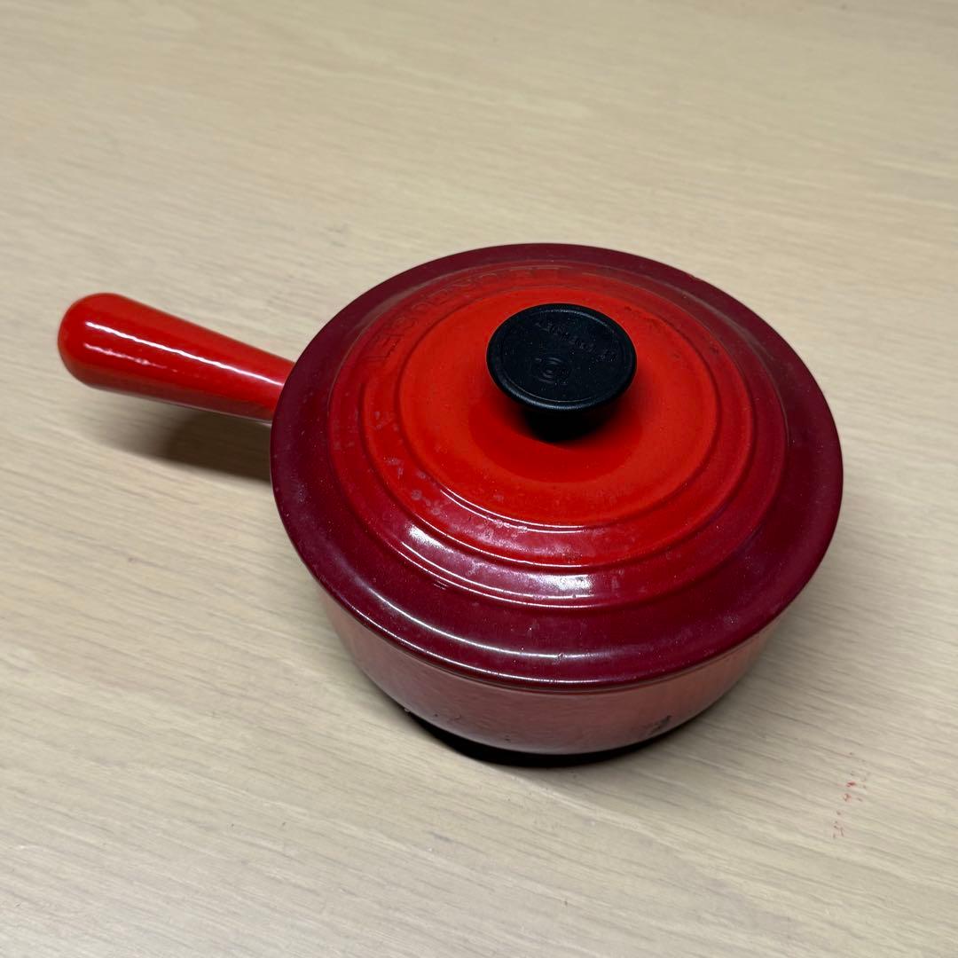【ル・クルーゼ】ソースパン　１８ｃｍ　チェリーレッド　片手鍋