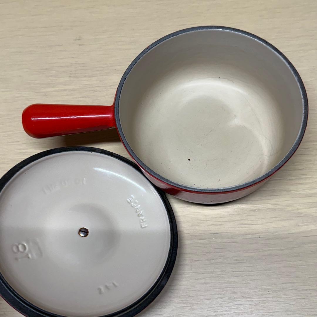 【ル・クルーゼ】ソースパン　１８ｃｍ　チェリーレッド　片手鍋