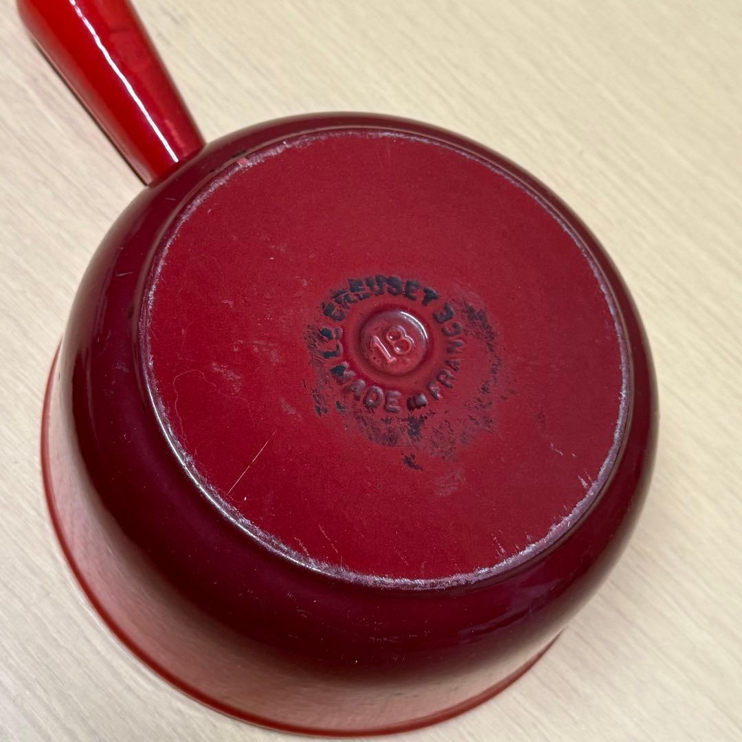 【ル・クルーゼ】ソースパン　１８ｃｍ　チェリーレッド　片手鍋