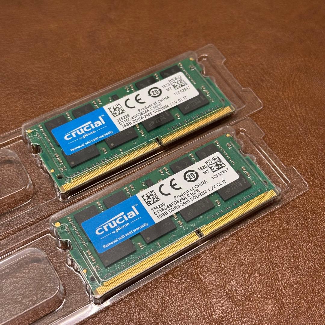 Crucial メモリ 32GB　（16GBx2）DDR4　PC4-19200