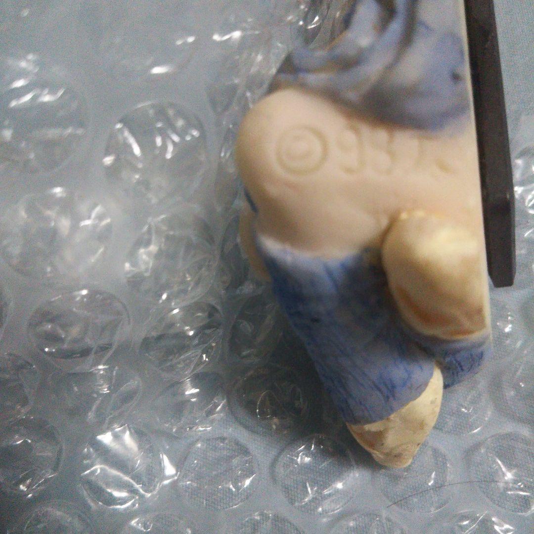 昭和のレア物青色ヨーロッパバレリーナ風人形マグネット付き飾り品