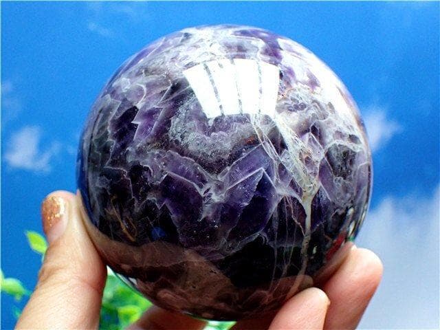 天然～愛の守護石～夢幻紫水晶丸玉B89G1/171G05C