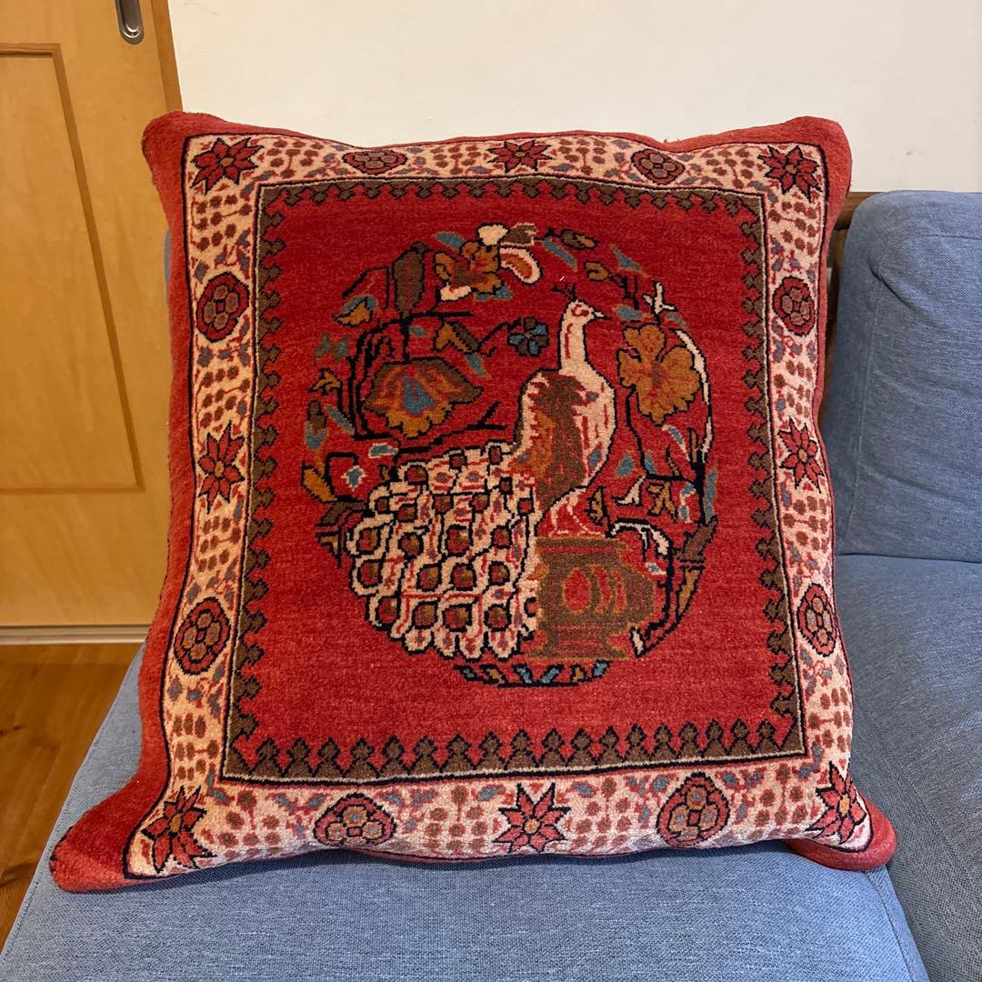 ヴィンテージ　ペルシャ絨毯　クッション　60cm