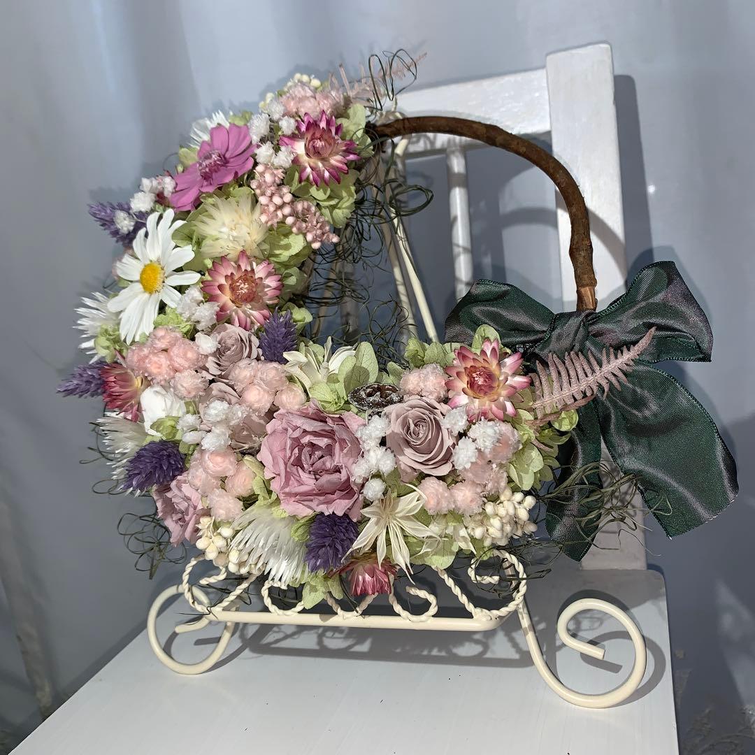 プリザーブドフラワーリース♡ニュアンスグリーン