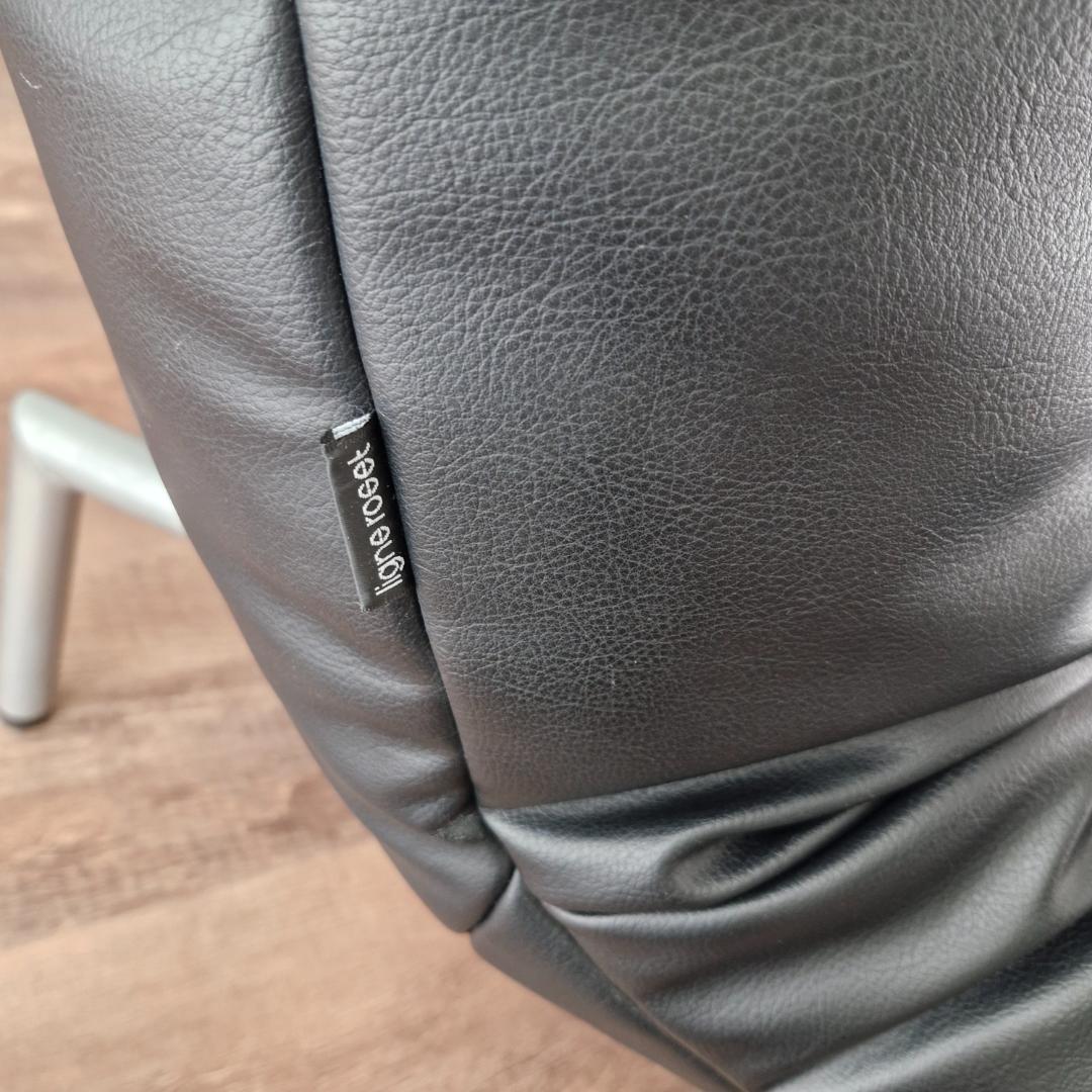 【期間限定】リーンロゼ　保証書付　カラン　２Pリクライニング　合皮ソファ　黒