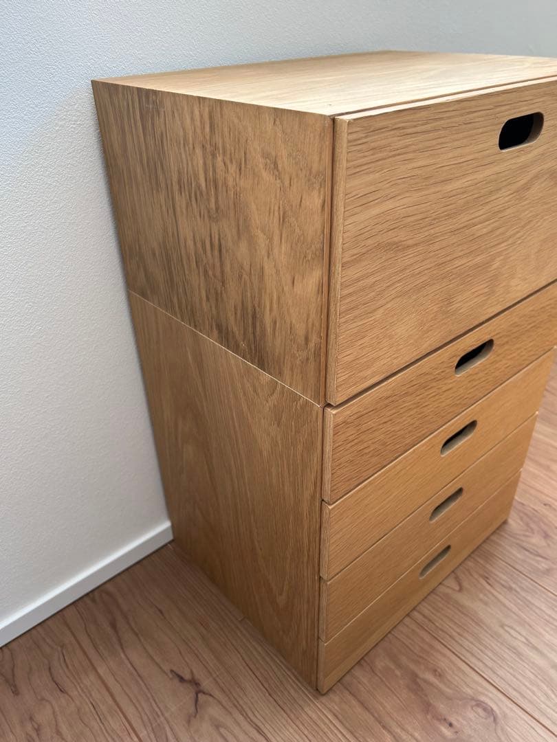 無印 スタッキングチェスト・引出し・4段とハーフ・１段のセット