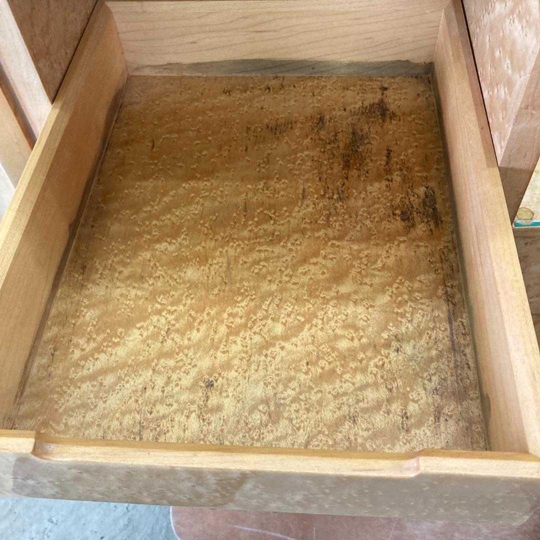 バーズアイメープル　ドレッサー　三面鏡　鏡台　高級