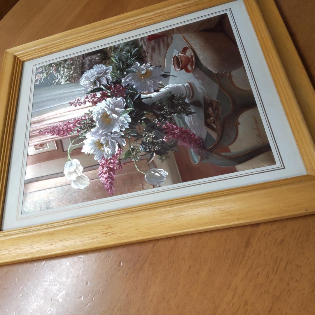 アート　額　特殊印刷　ノスタルジック　小説風