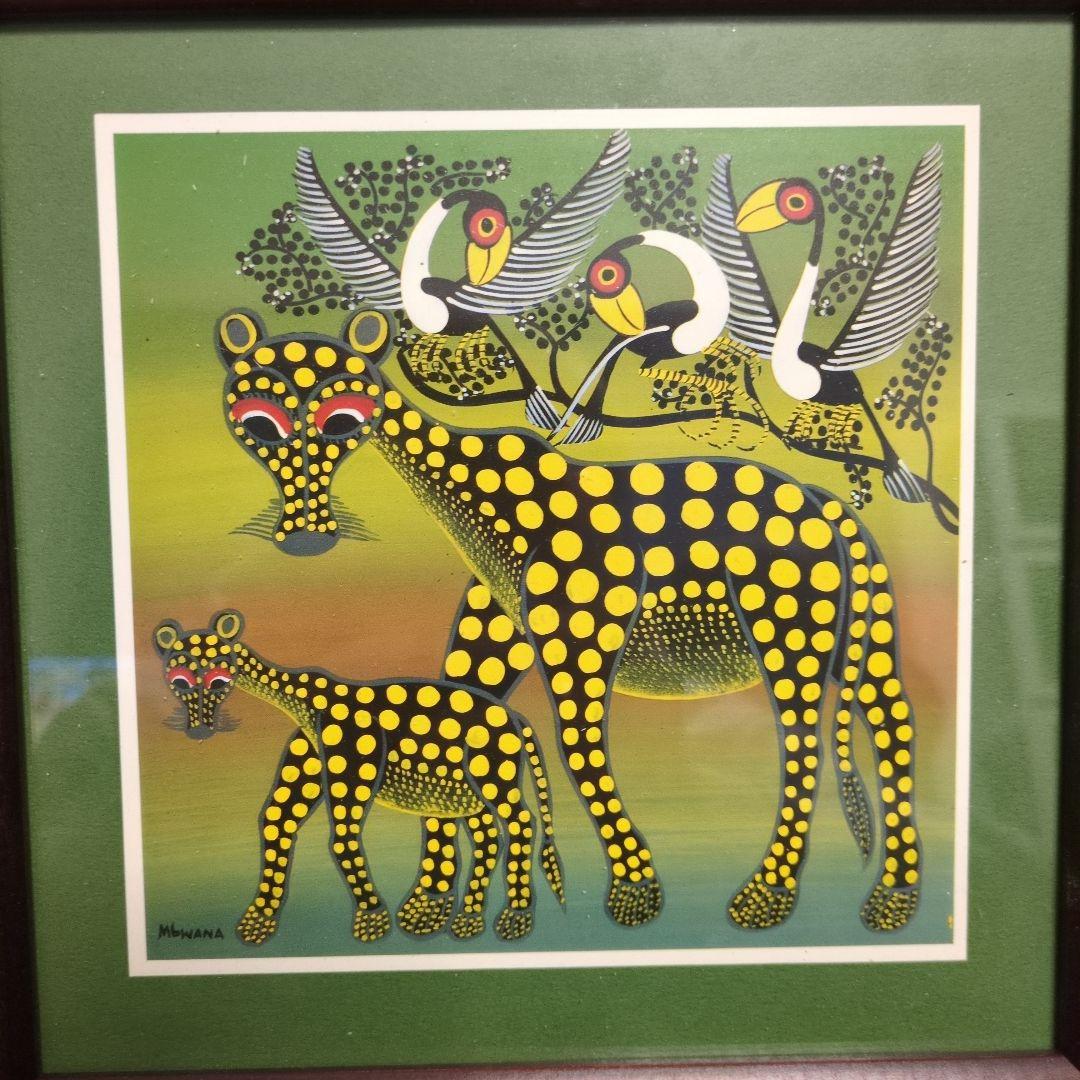 値下げ交渉可能　新品　タンザニア　ティンガティンガ　アート　絵画　①