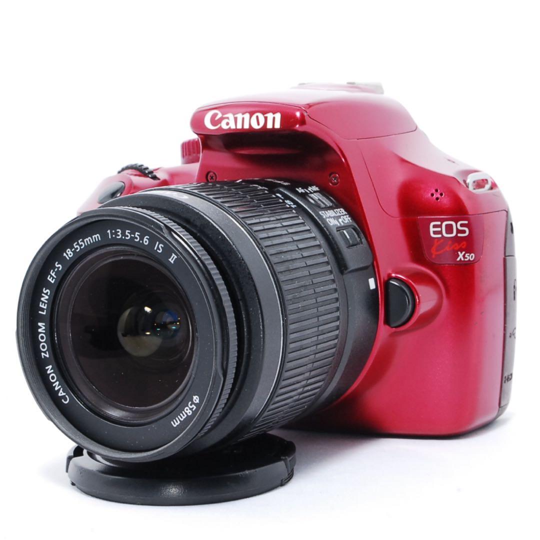 ◆人気カラーCanon Kiss X50◆すぐ使える◆スマホ転送◆一眼レフカメラ