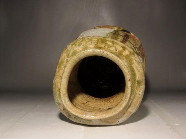 林英二　美濃伊賀花入　堀内流十二代兼中斎　宗完花押の逸品 r443