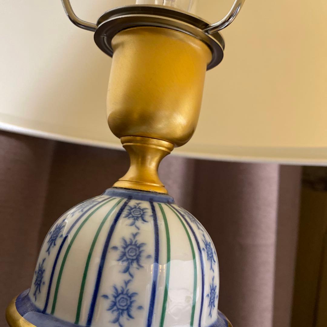 イタリア アンティーク 陶器 テーブルライト テーブルランプ スタンドライト