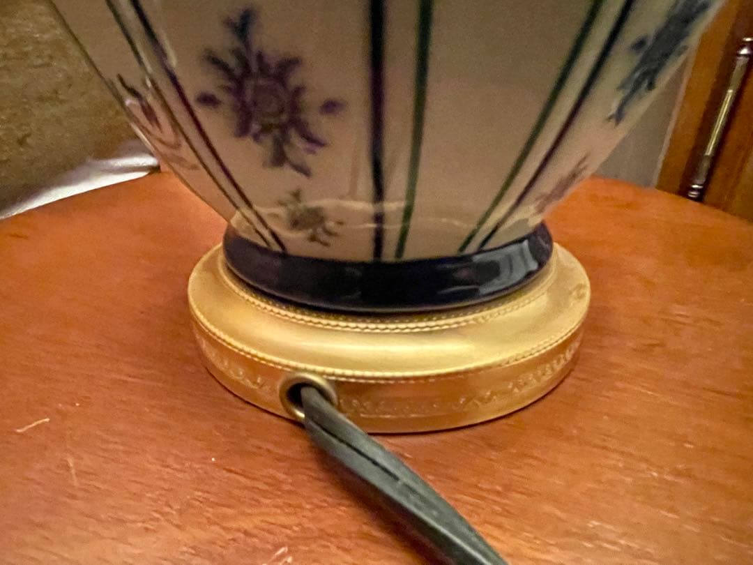 イタリア アンティーク 陶器 テーブルライト テーブルランプ スタンドライト