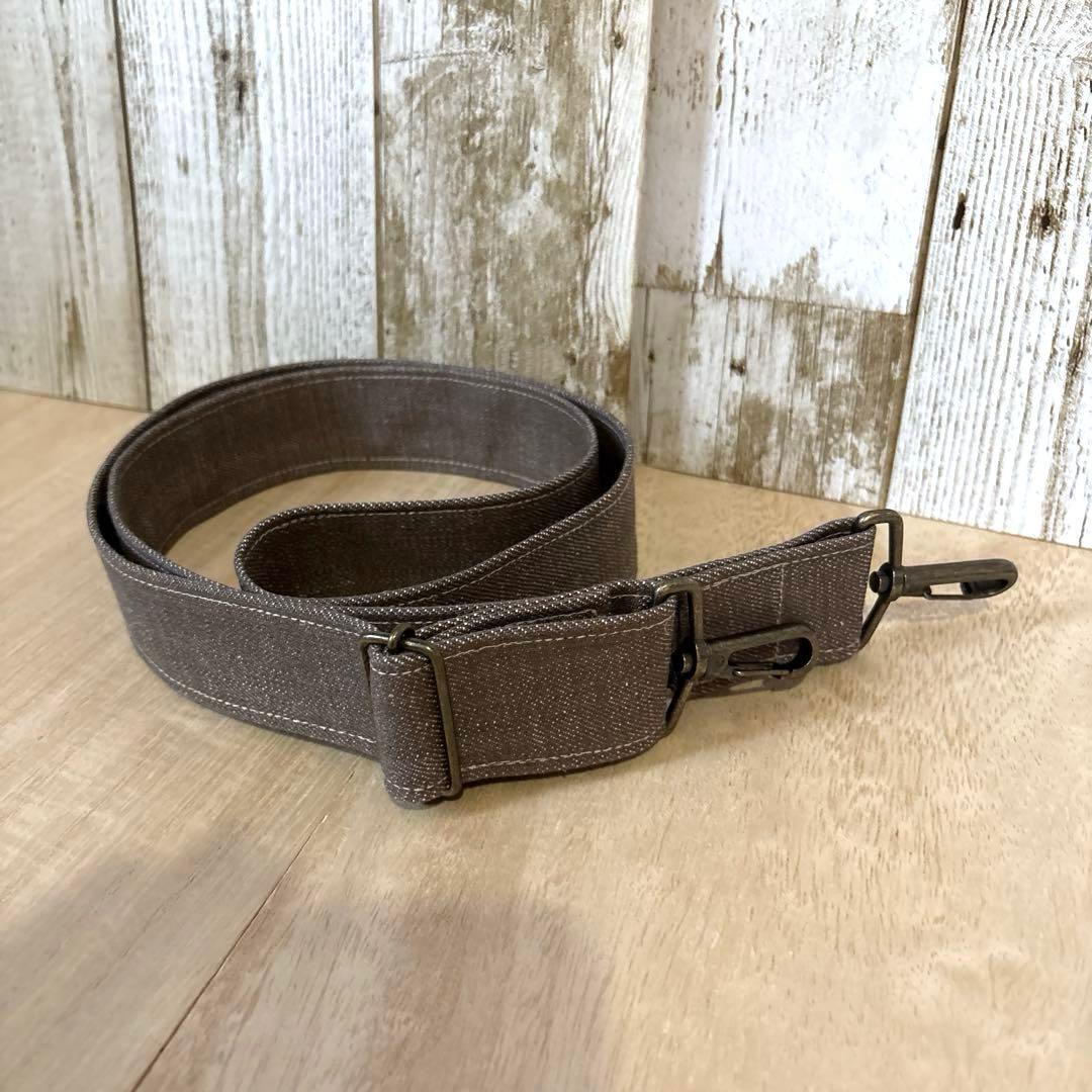 k.eito-seibi　デニムショルダーバッグ　ブラウン×ベージュ