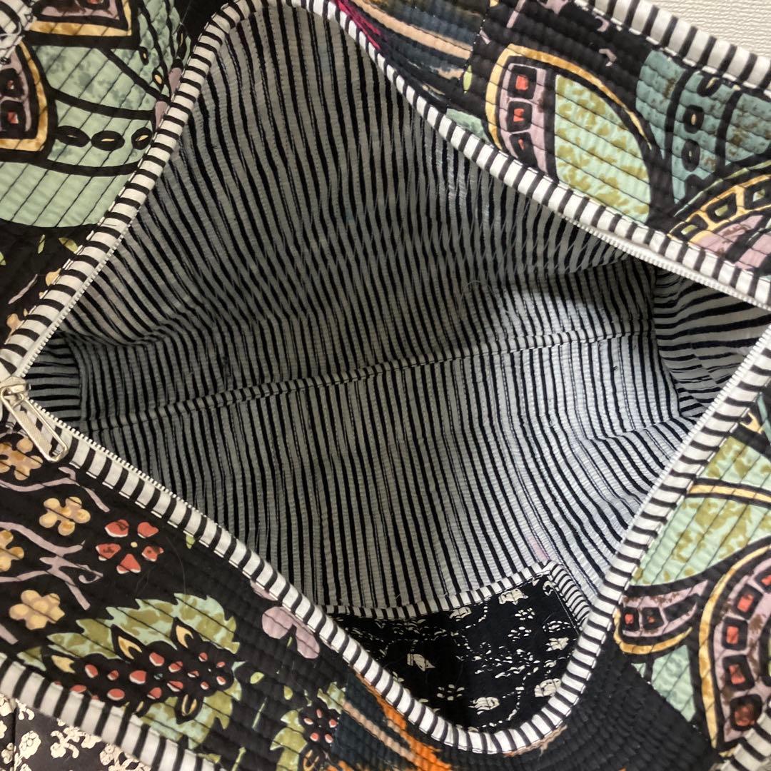 ハンドメイド キルティングトートバッグ 大容量 コットン