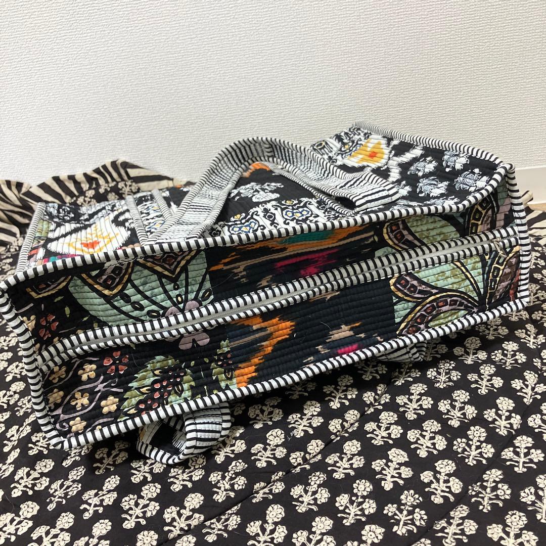 ハンドメイド キルティングトートバッグ 大容量 コットン