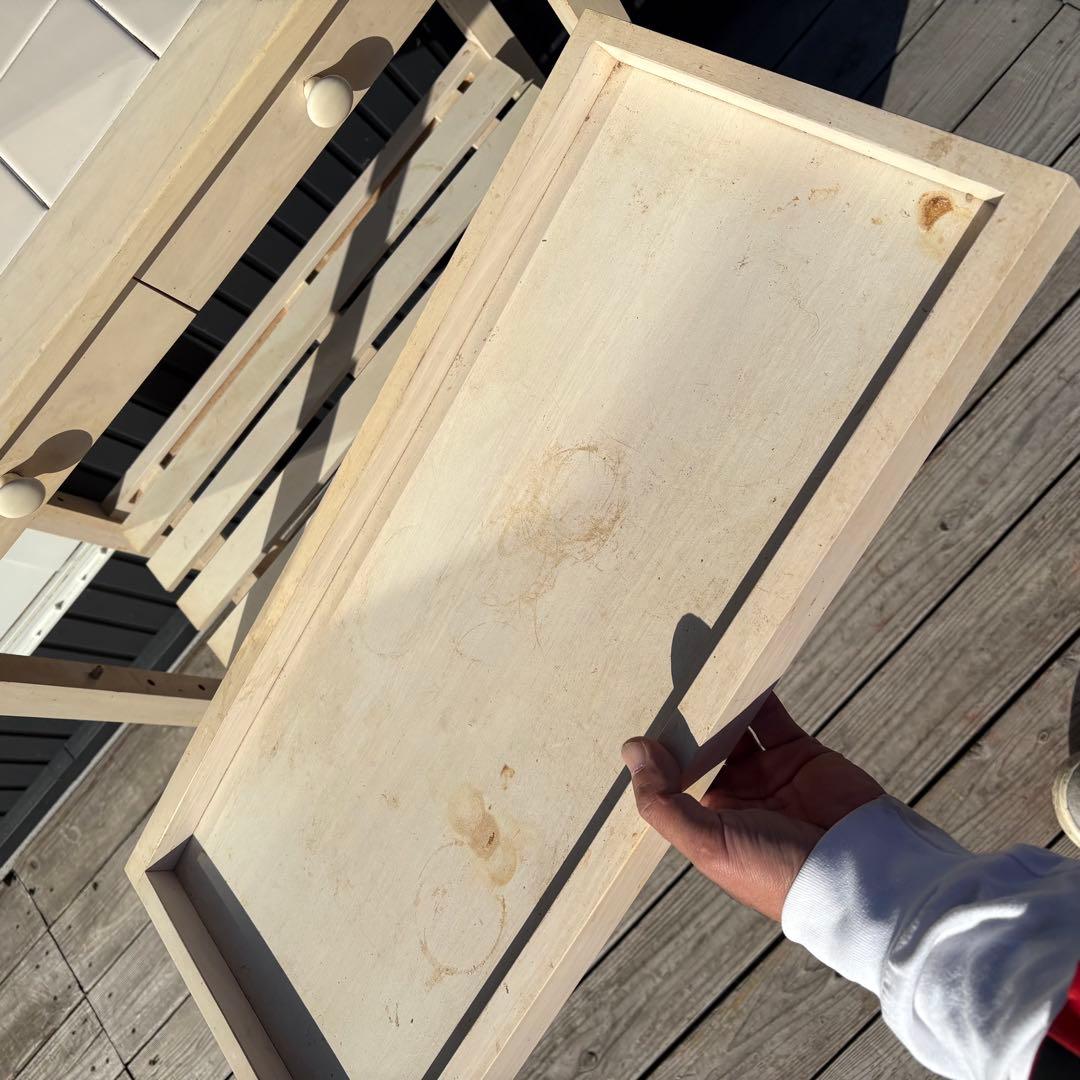 北欧レトロ タイルトップ キッチンワゴン 木製ワゴン キャスター リメイクベース