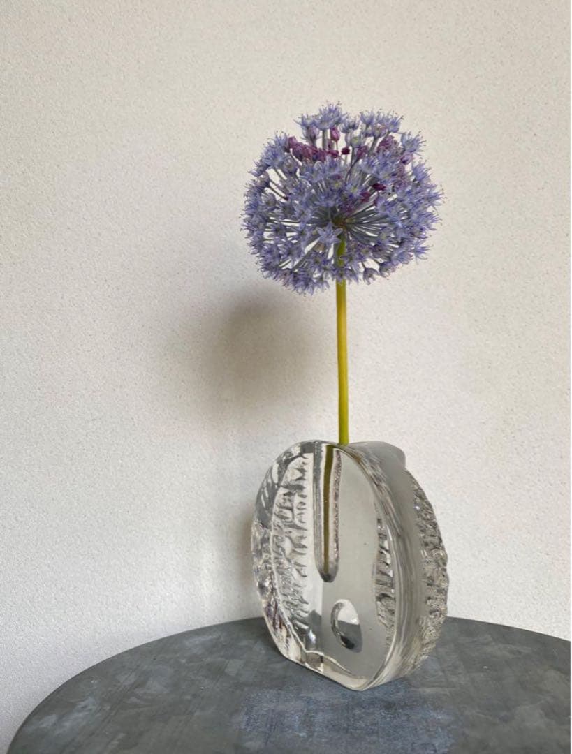 ドイツ アンティーク ビンテージ クリア 丸○ 花瓶 フラワーベース 希少 美品