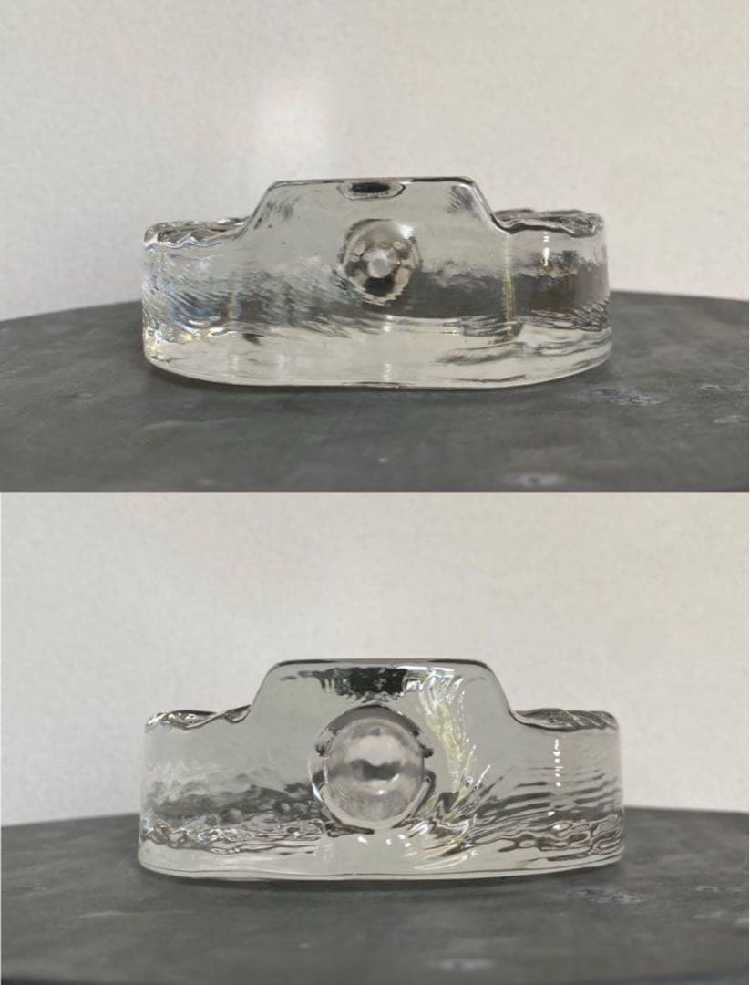 ドイツ アンティーク ビンテージ クリア 丸○ 花瓶 フラワーベース 希少 美品