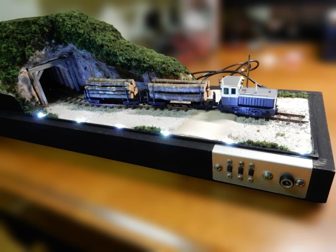HOe(ナローゲージ) 鉄道模型 トンネル付きジオラマ