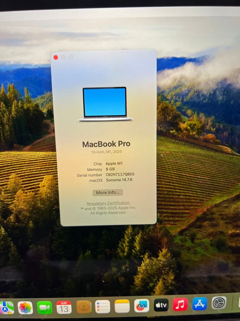MacBook本体 MacBook Pro M1 2020 8GB 256gb