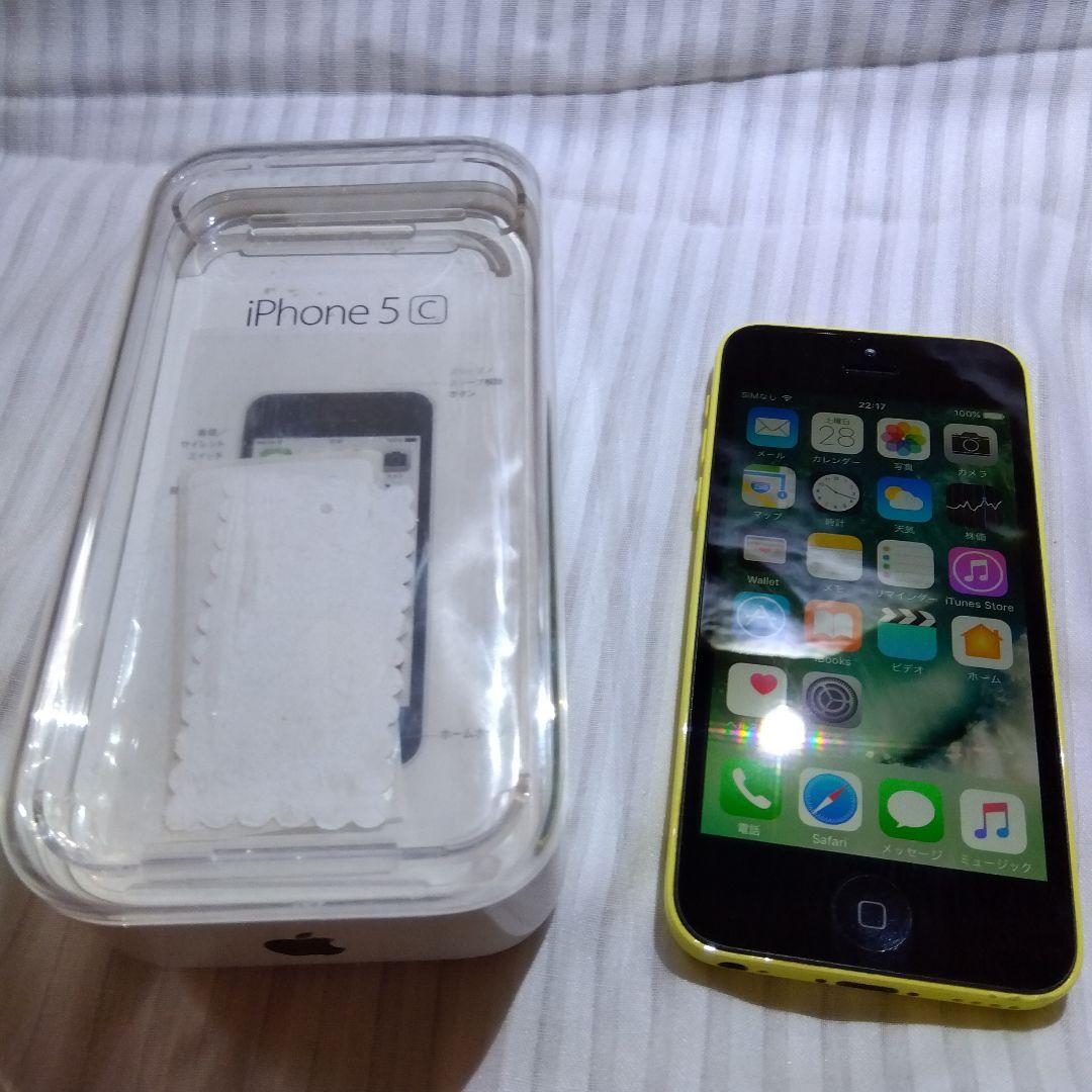 Apple iPhone 5c イエロー 本体　純正ケース付き